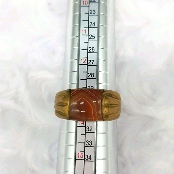 Vintage Hand Crafted Men's Gemstone Ring - Picture 3 of 6